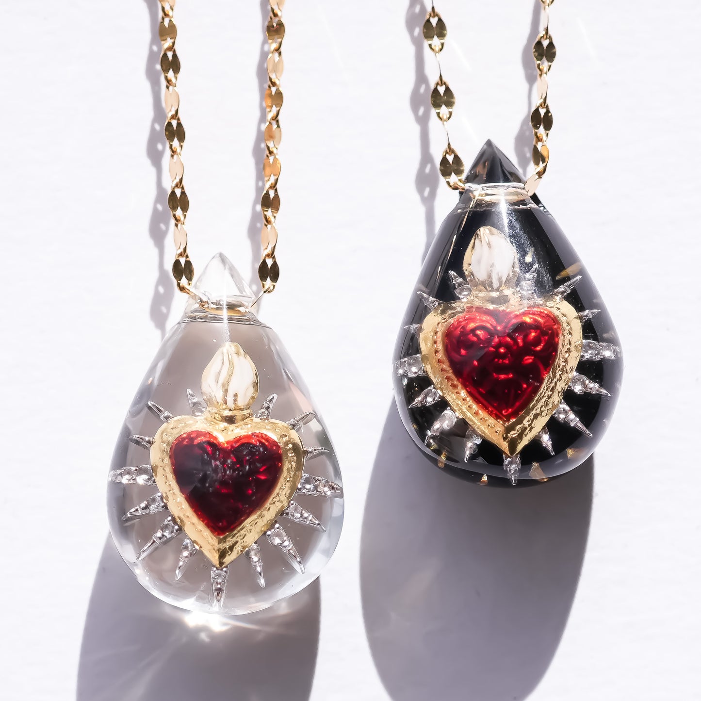 LOVE NECKLACE / DROP / CRYSTAL / CLEAR