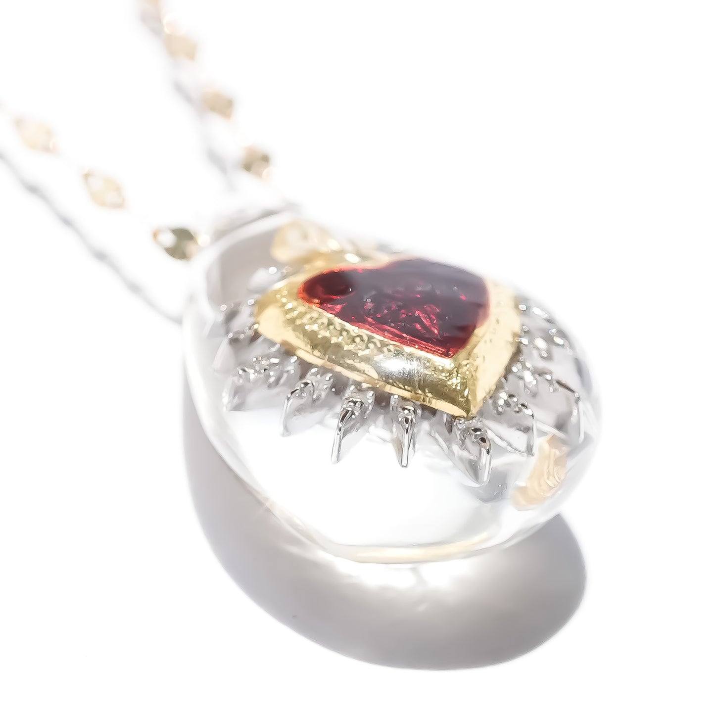 LOVE NECKLACE / DROP / CRYSTAL / CLEAR