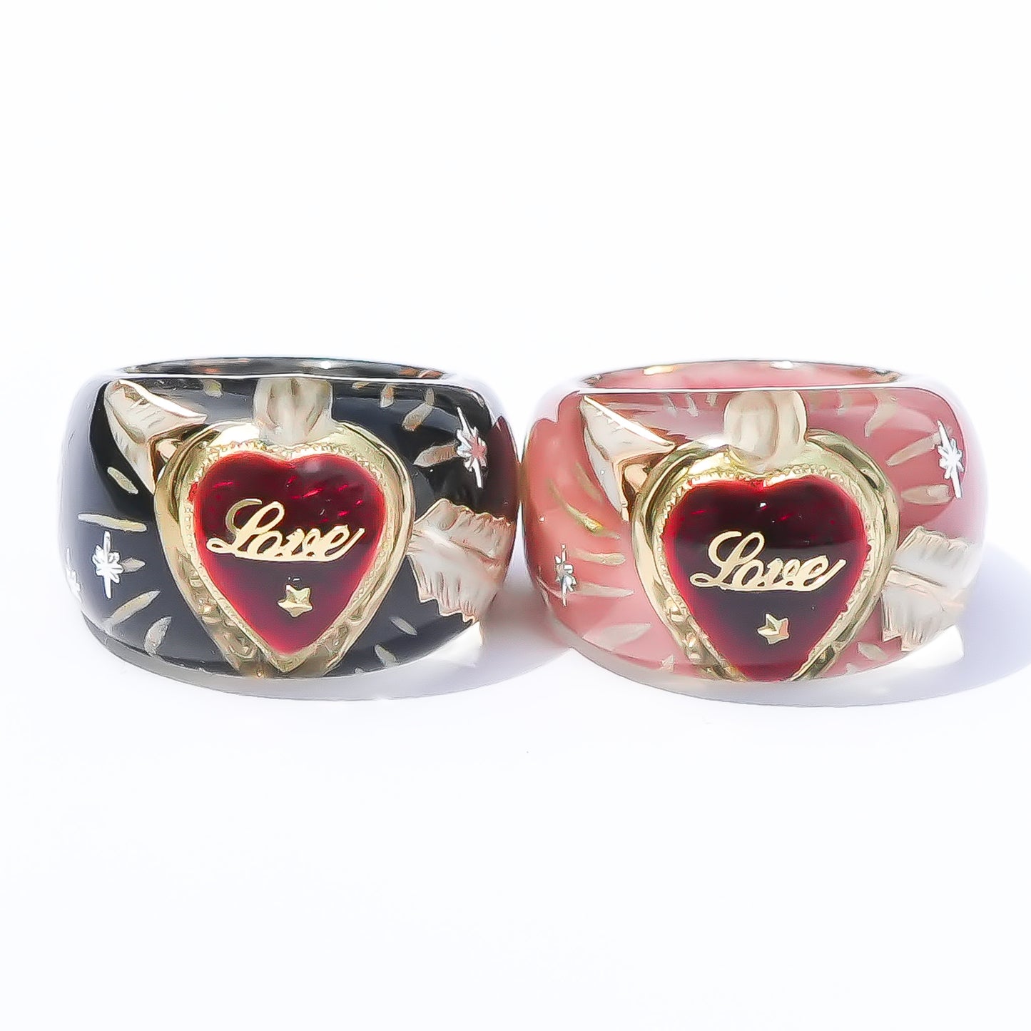 LOVE RING / HEART ARROW / SMOKY PINK / #13