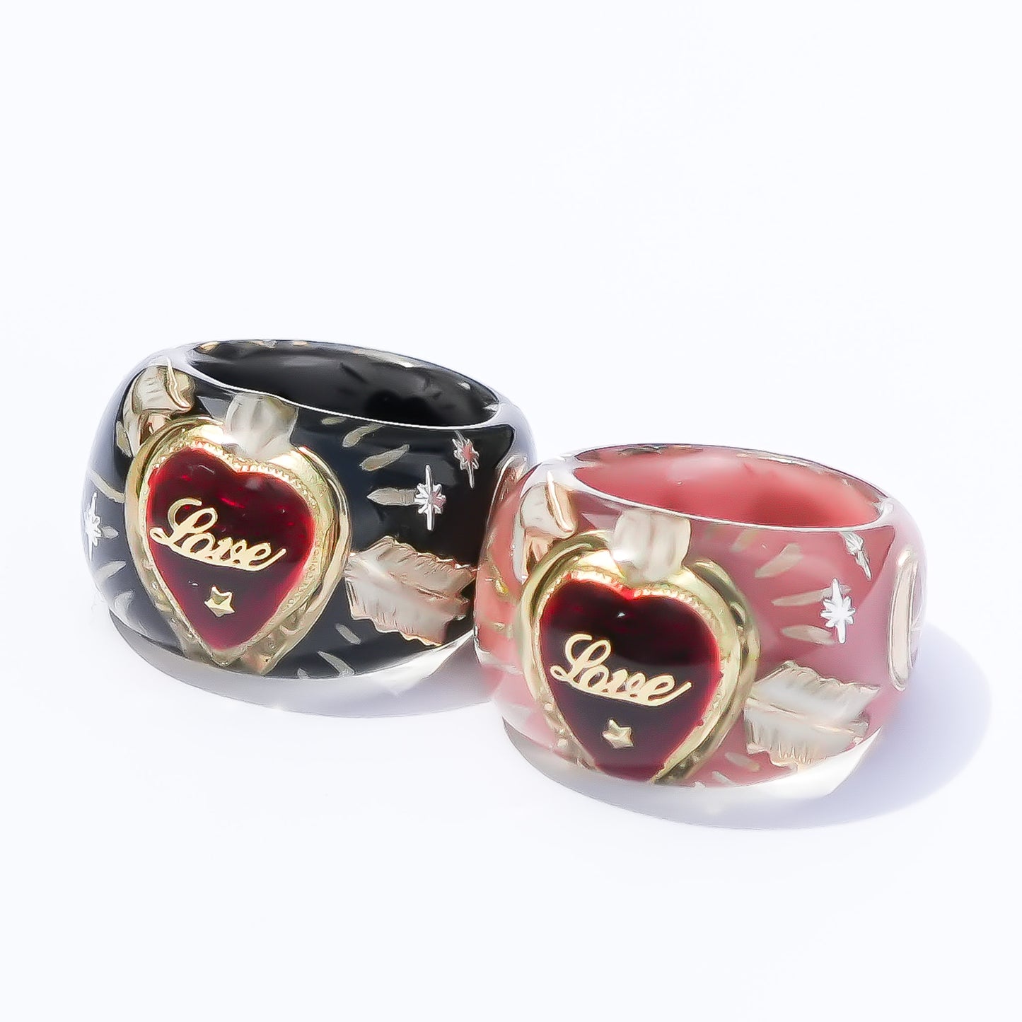 LOVE RING / HEART ARROW / SMOKY PINK / #13