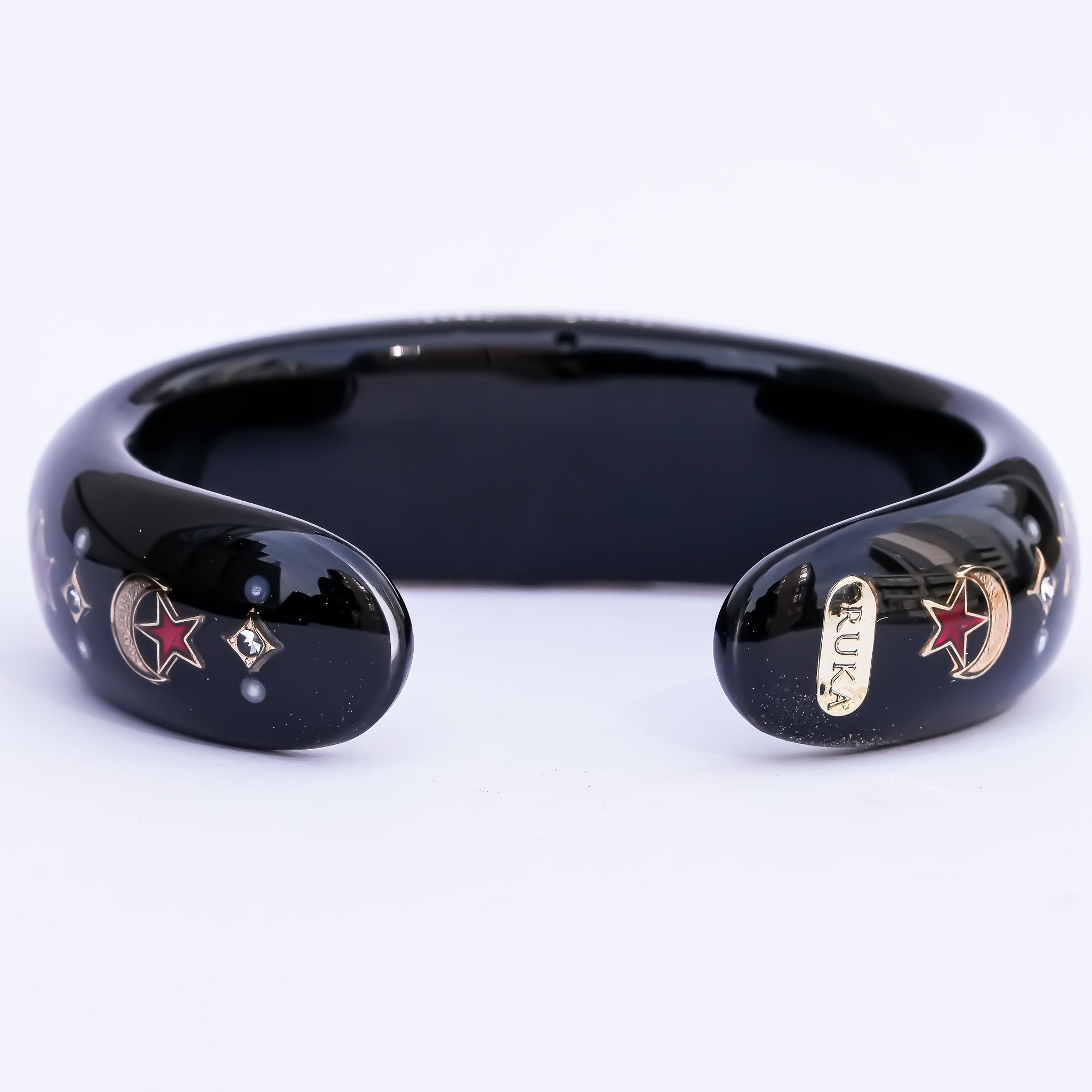 Sacred eye heart bracelet - black × rainbow – RUKA