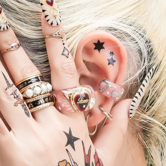 LOVE RING / HEART ARROW / SMOKY PINK / #13
