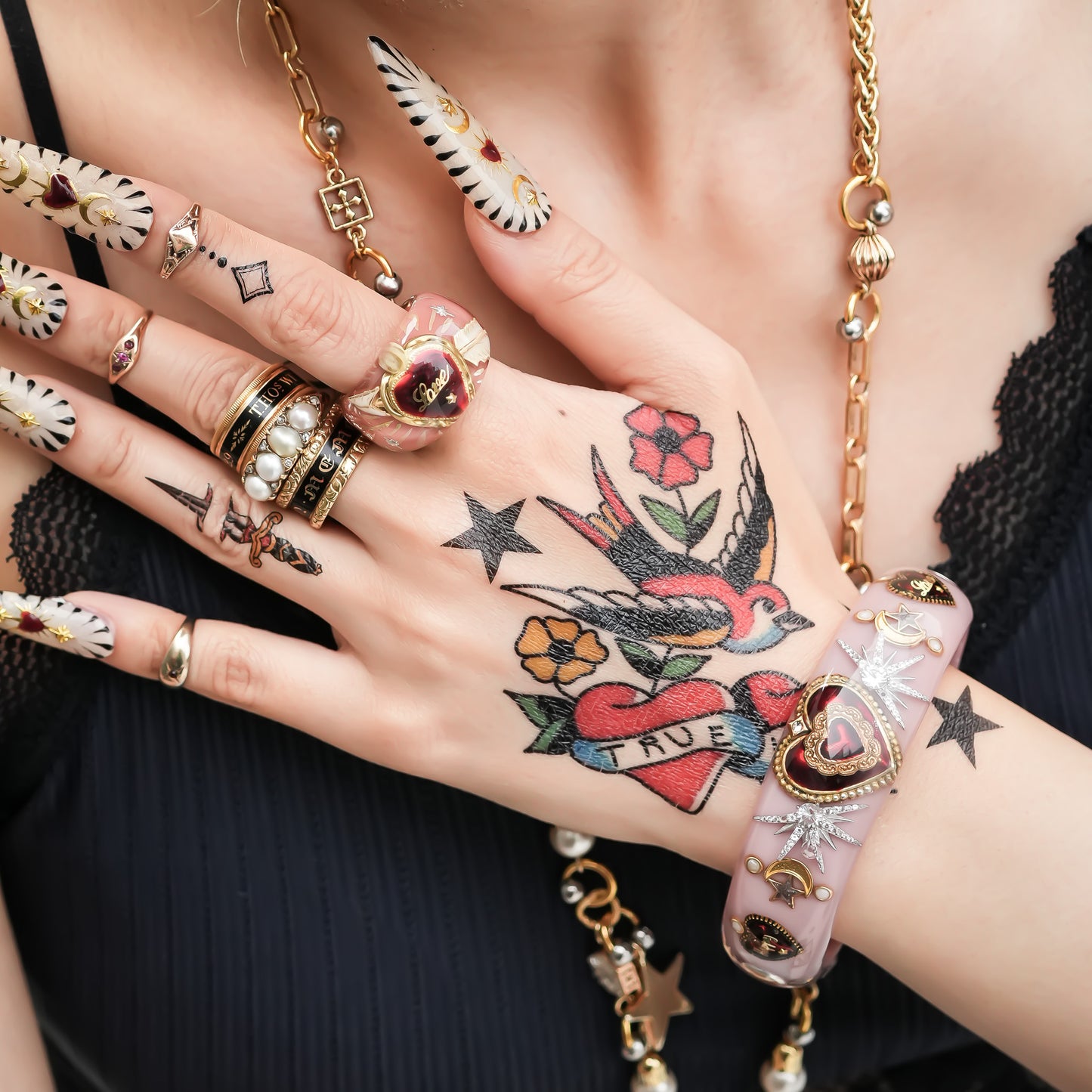 LOVE RING / HEART ARROW / SMOKY PINK / #13