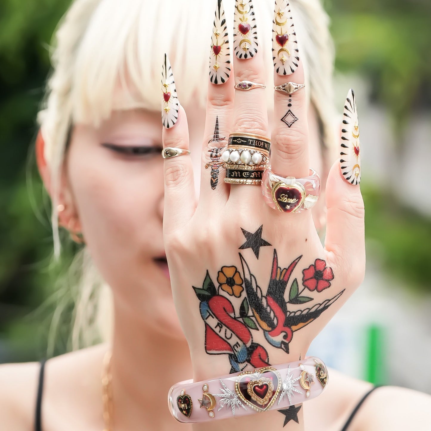 LOVE RING / HEART ARROW / SMOKY PINK / #13