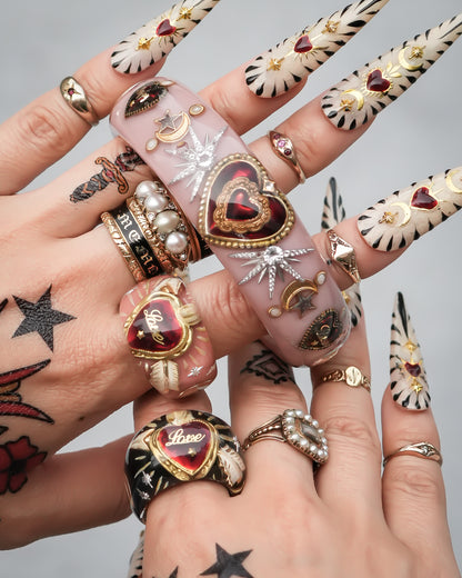 LOVE RING / HEART ARROW / SMOKY PINK / #13