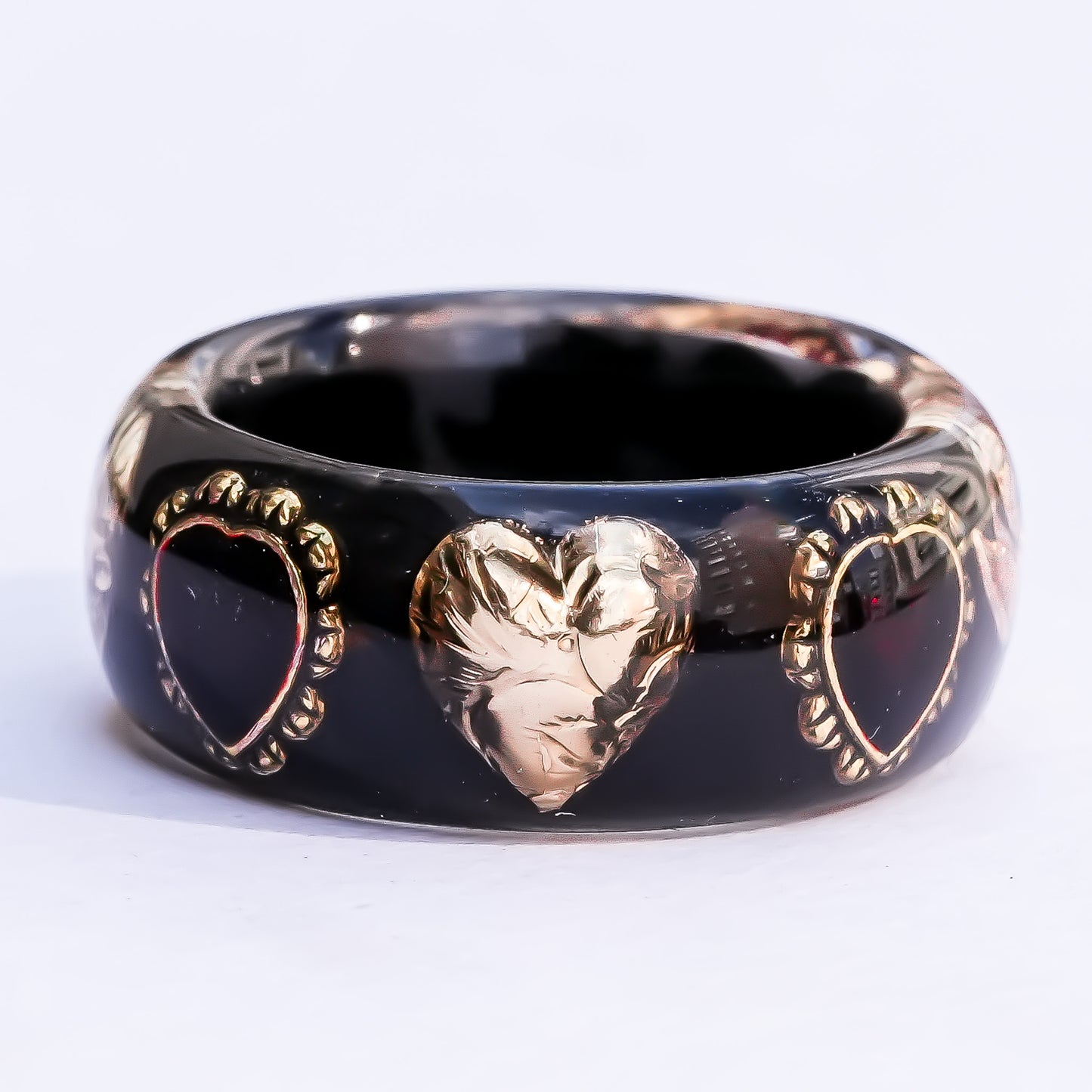 Angel Guarded Heart Eye Ring - black × red / ＃12 ＃13 ＃14
