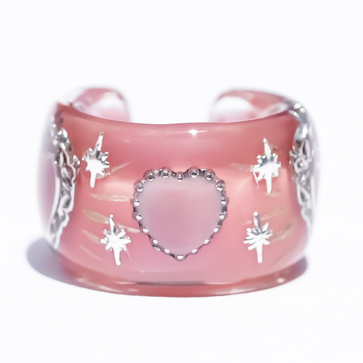 LOVE EARCUFF / HEART / SMOKY PINK