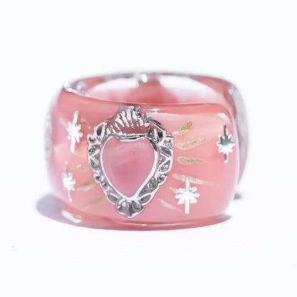LOVE EARCUFF / HEART / SMOKY PINK