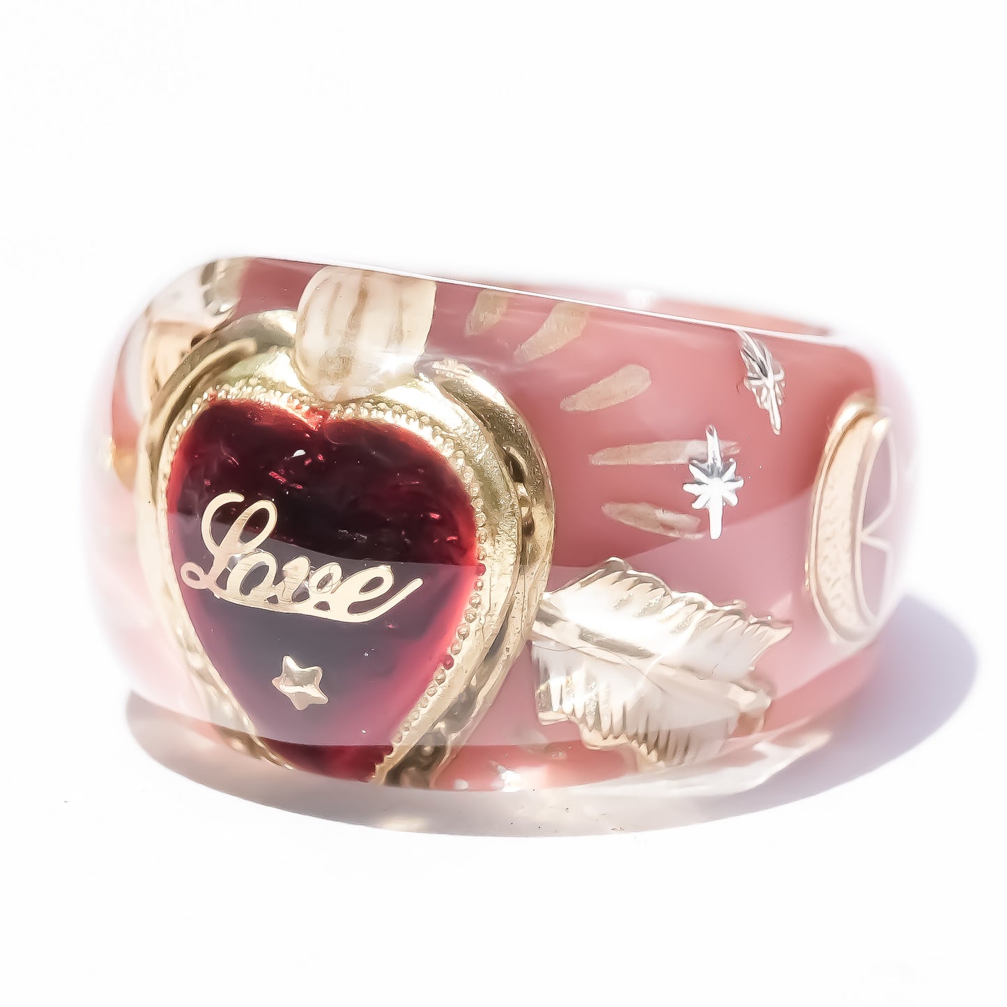 LOVE RING / HEART ARROW / SMOKY PINK / #13