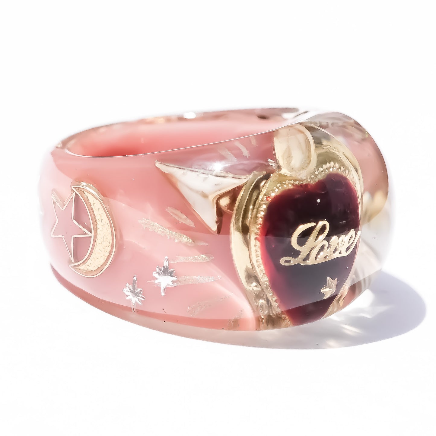 LOVE RING / HEART ARROW / SMOKY PINK / #13