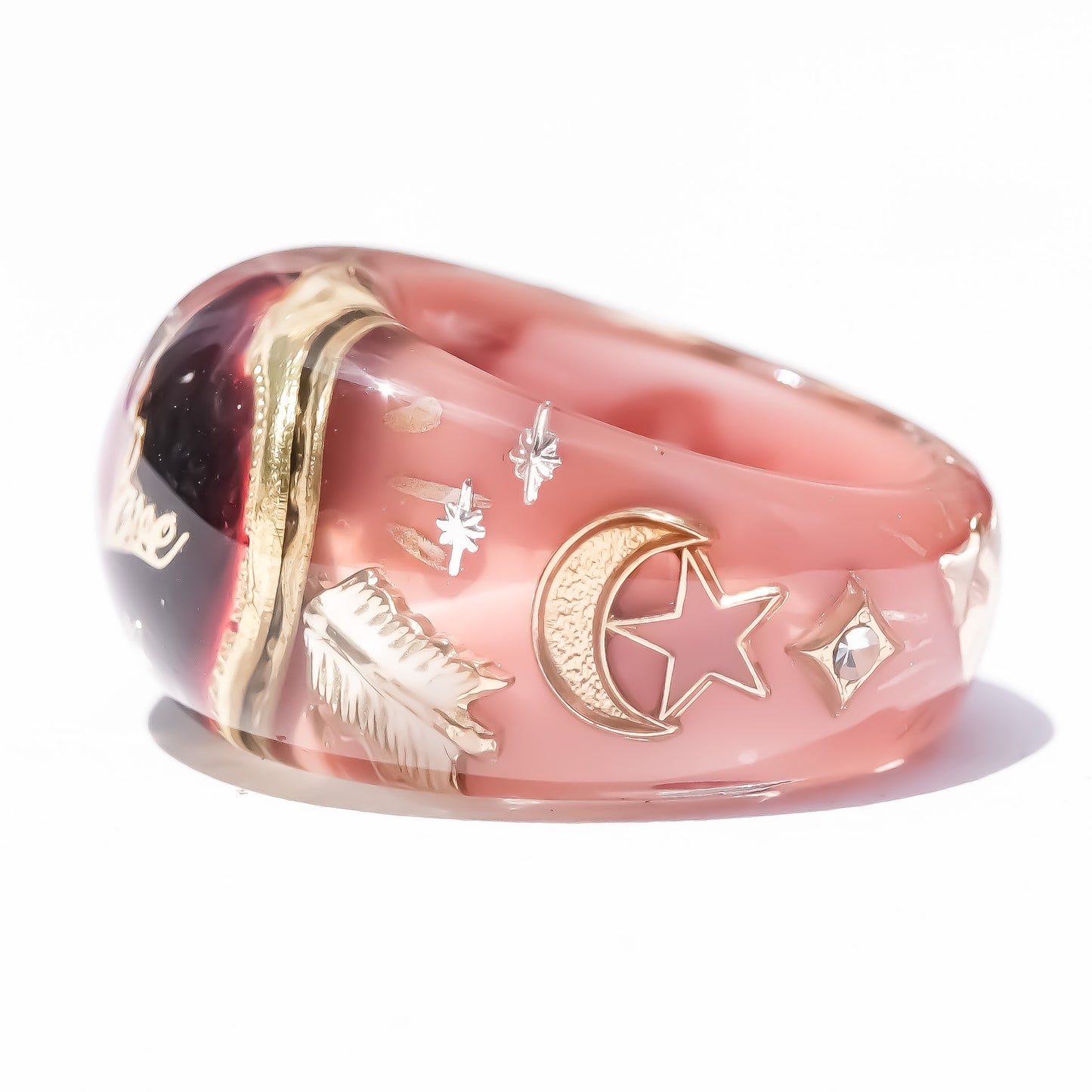 LOVE RING / HEART ARROW / SMOKY PINK / #13