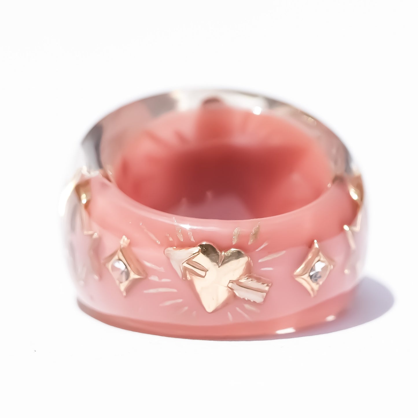 LOVE RING / HEART ARROW / SMOKY PINK / #13