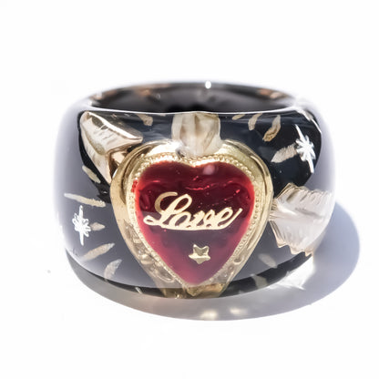 LOVE RING / HEART ARROW / BLACK2 / #14
