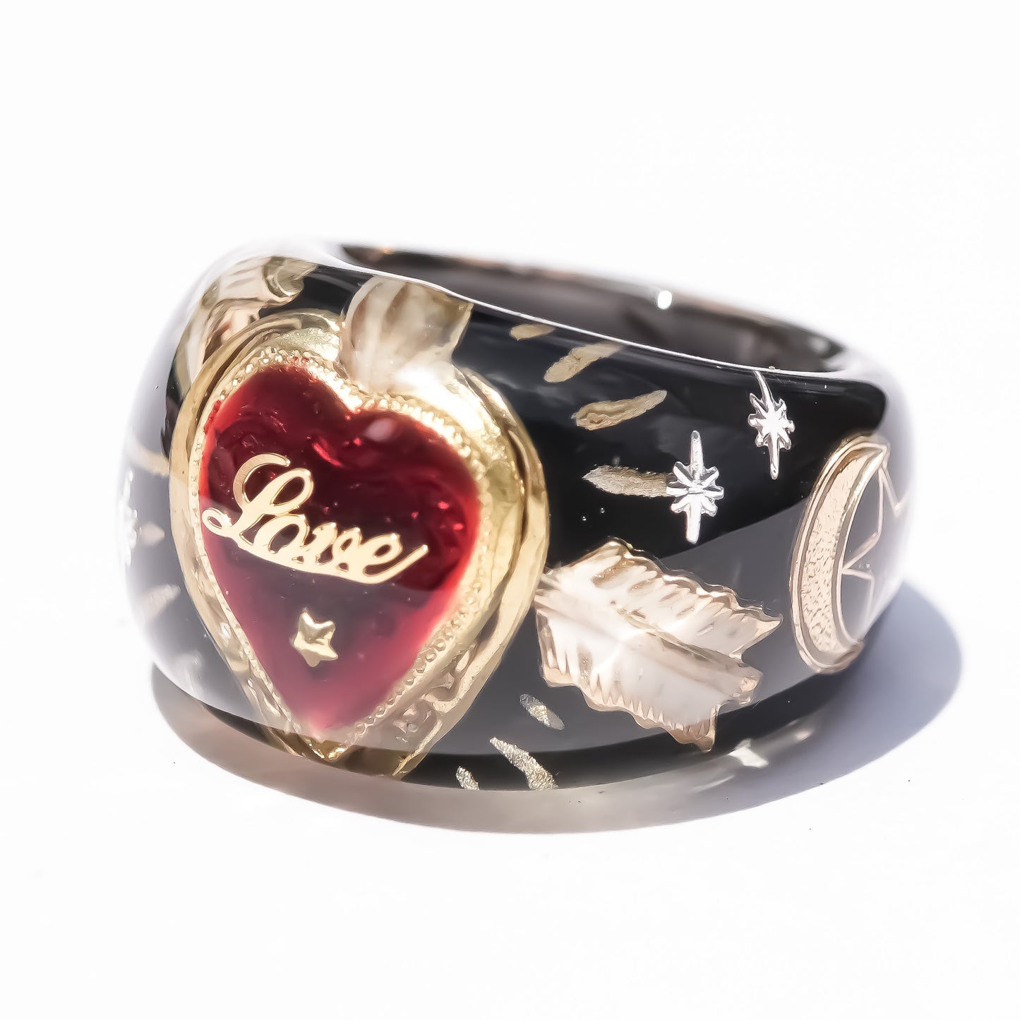 LOVE RING / HEART ARROW / BLACK2 / #14
