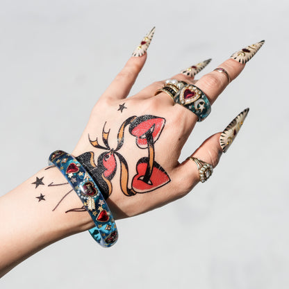 LOVE RING / HEART / ARROW / SWALLOW / BLUE / #13