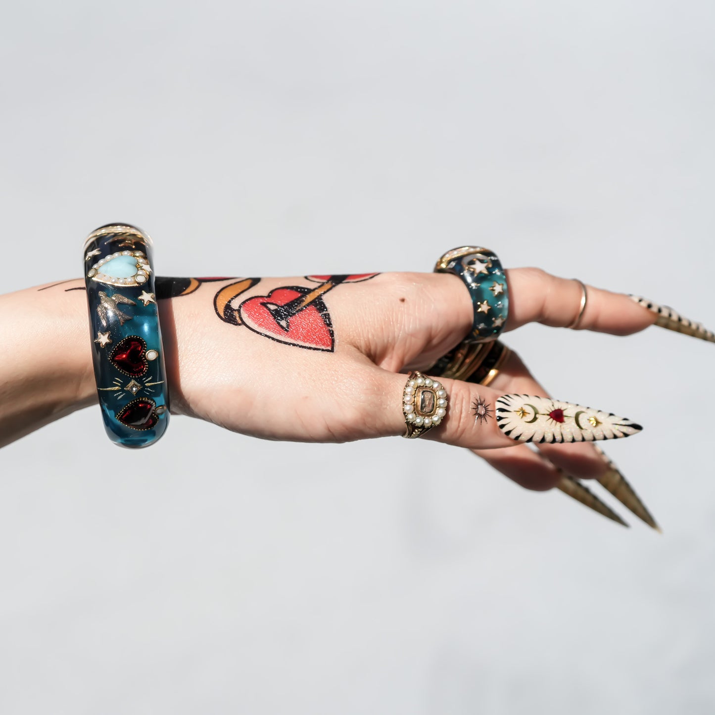 LOVE RING / HEART / ARROW / SWALLOW / BLUE / #13