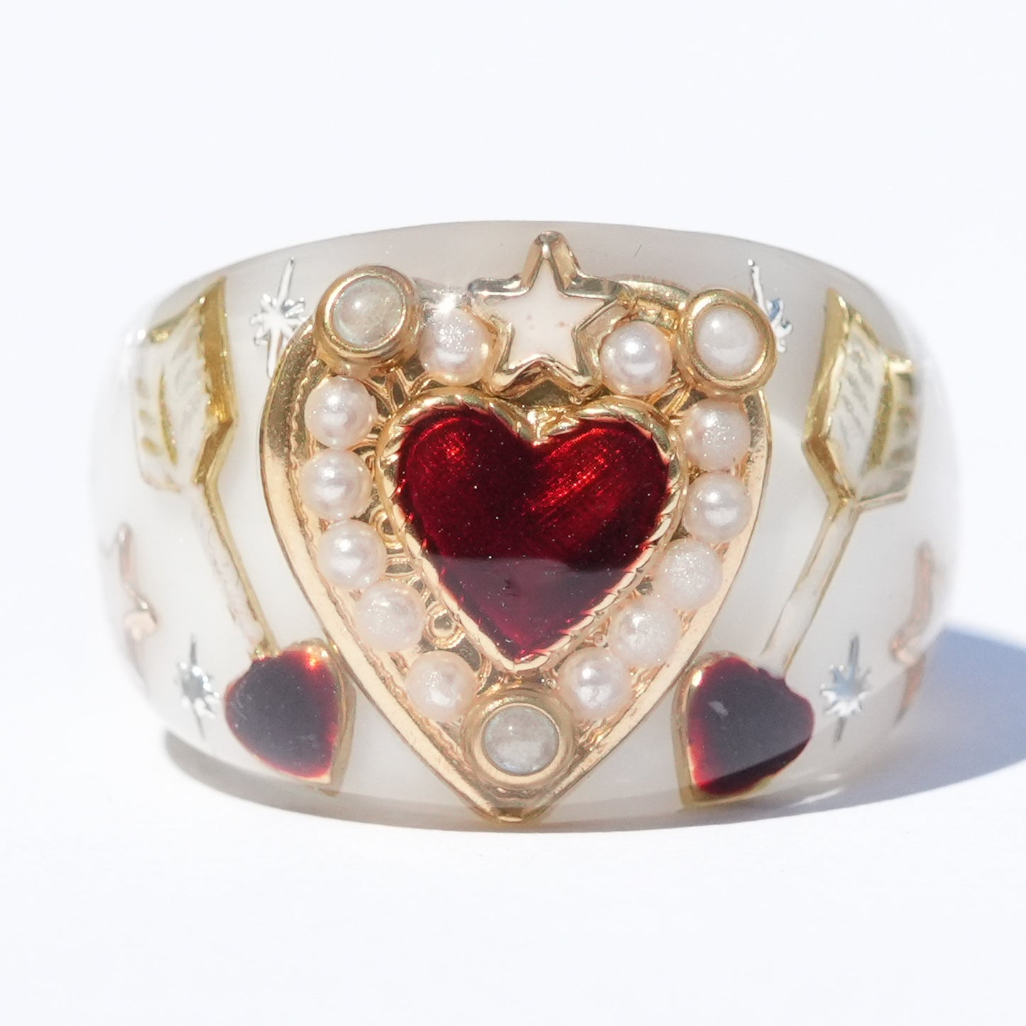 LOVE RING / HEART / ARROW / ANGEL / WHITE / #13