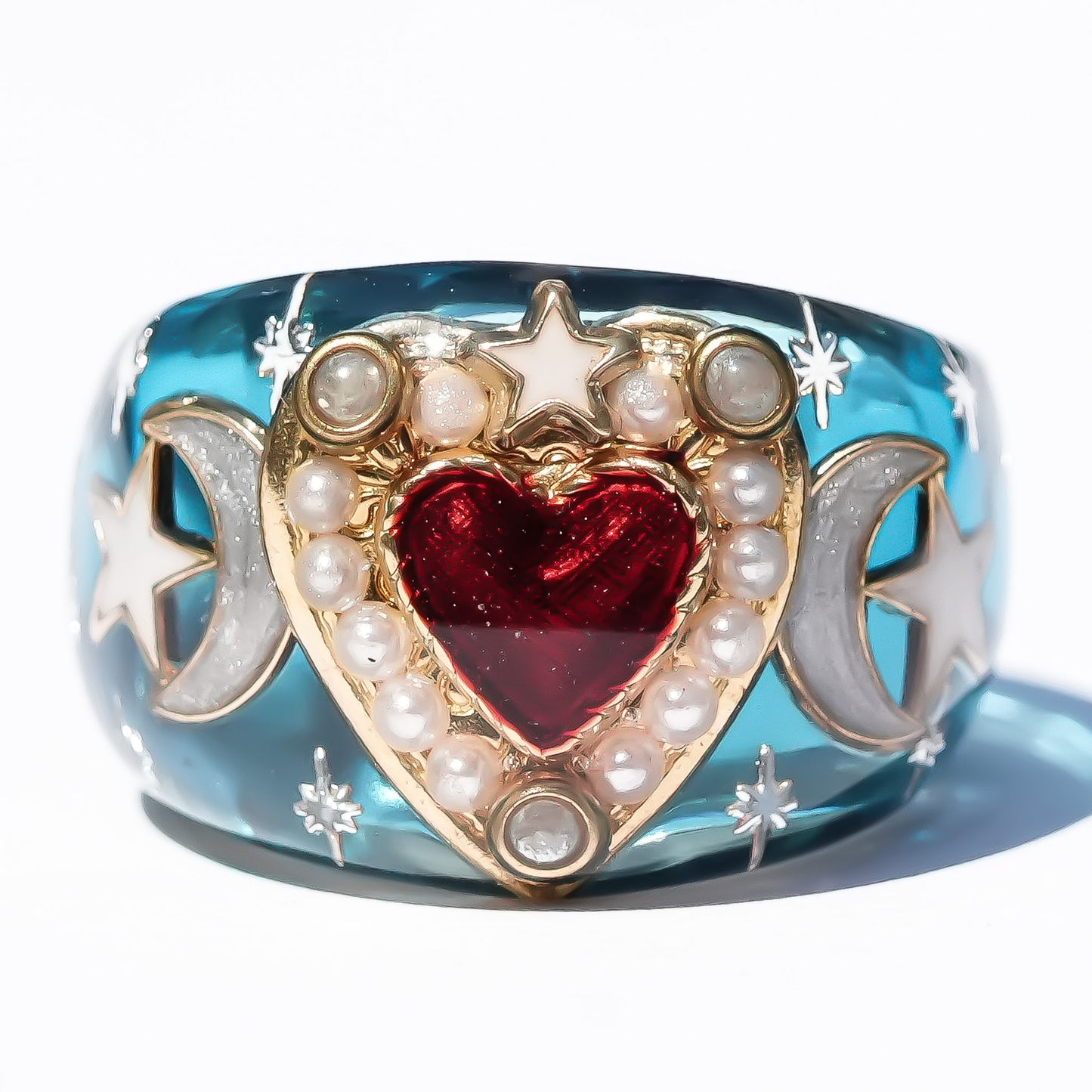LOVE RING / HEART / ARROW / SWALLOW / BLUE / #13