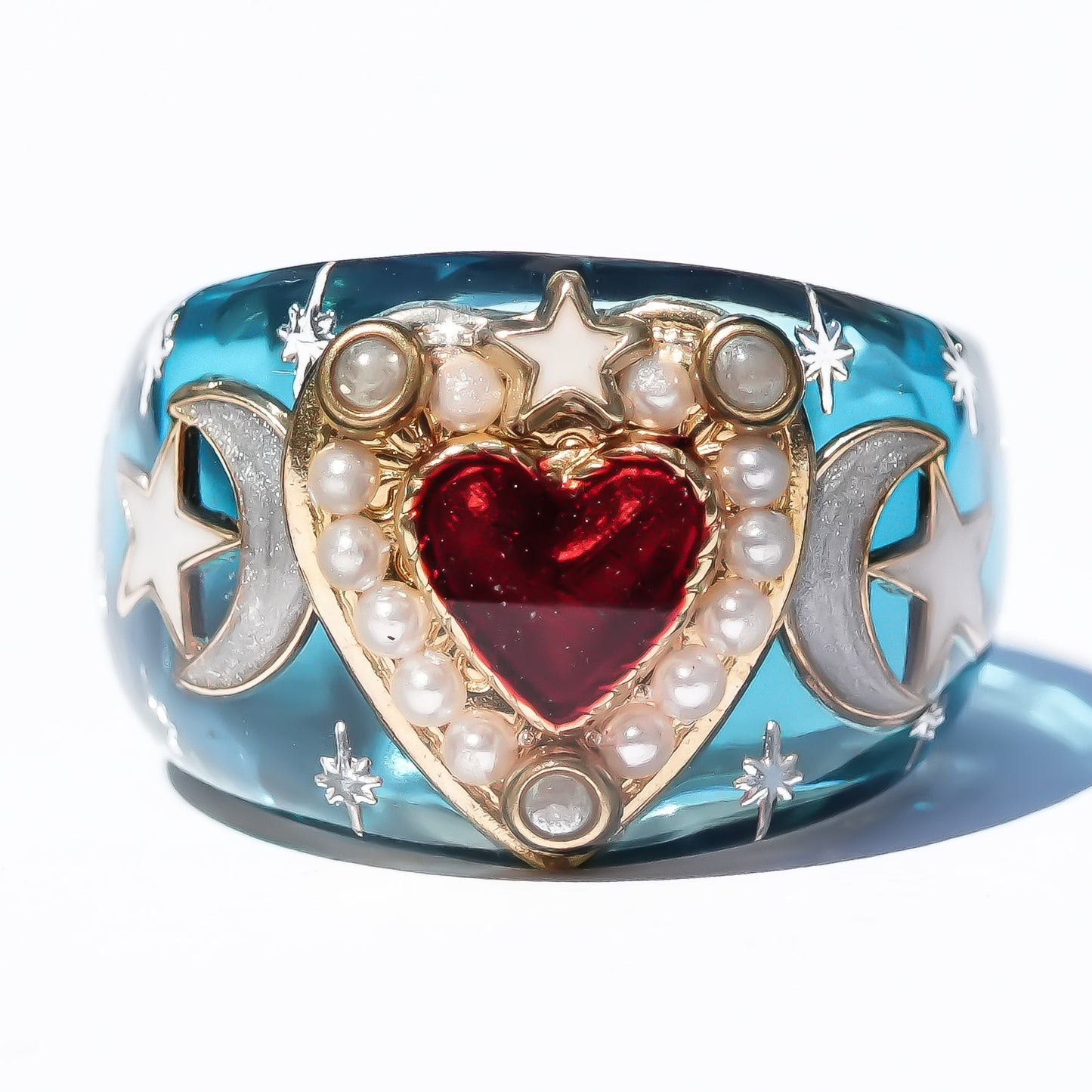 LOVE RING / HEART / ARROW / SWALLOW / BLUE / #13