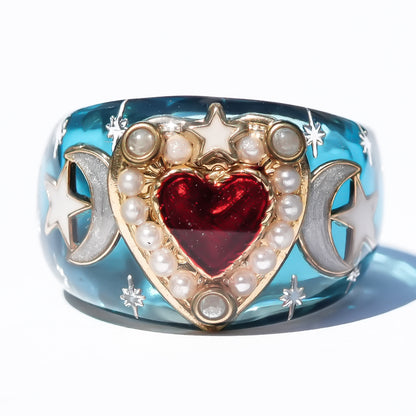 LOVE RING / HEART / ARROW / SWALLOW / BLUE / #13