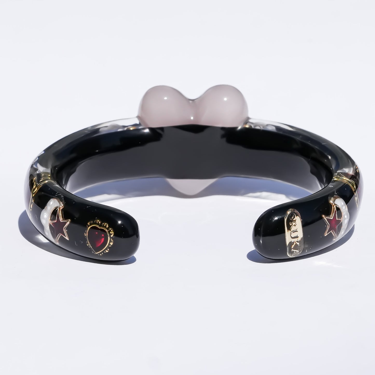 Mystic eye heart bracelet - black × red