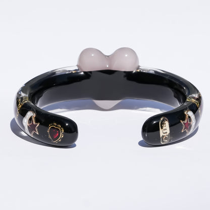 Mystic eye heart bracelet - black × red