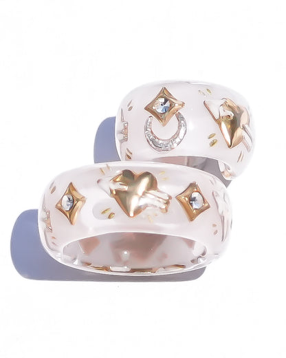 LOVE RING / HEART / SMOKY PINK / #12 #13