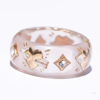 LOVE RING / HEART / SMOKY PINK / #12 #13