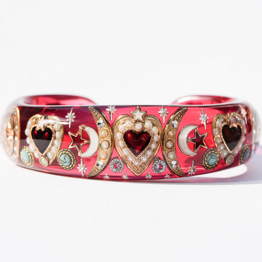 Mystic celestial heart bracelet – Red