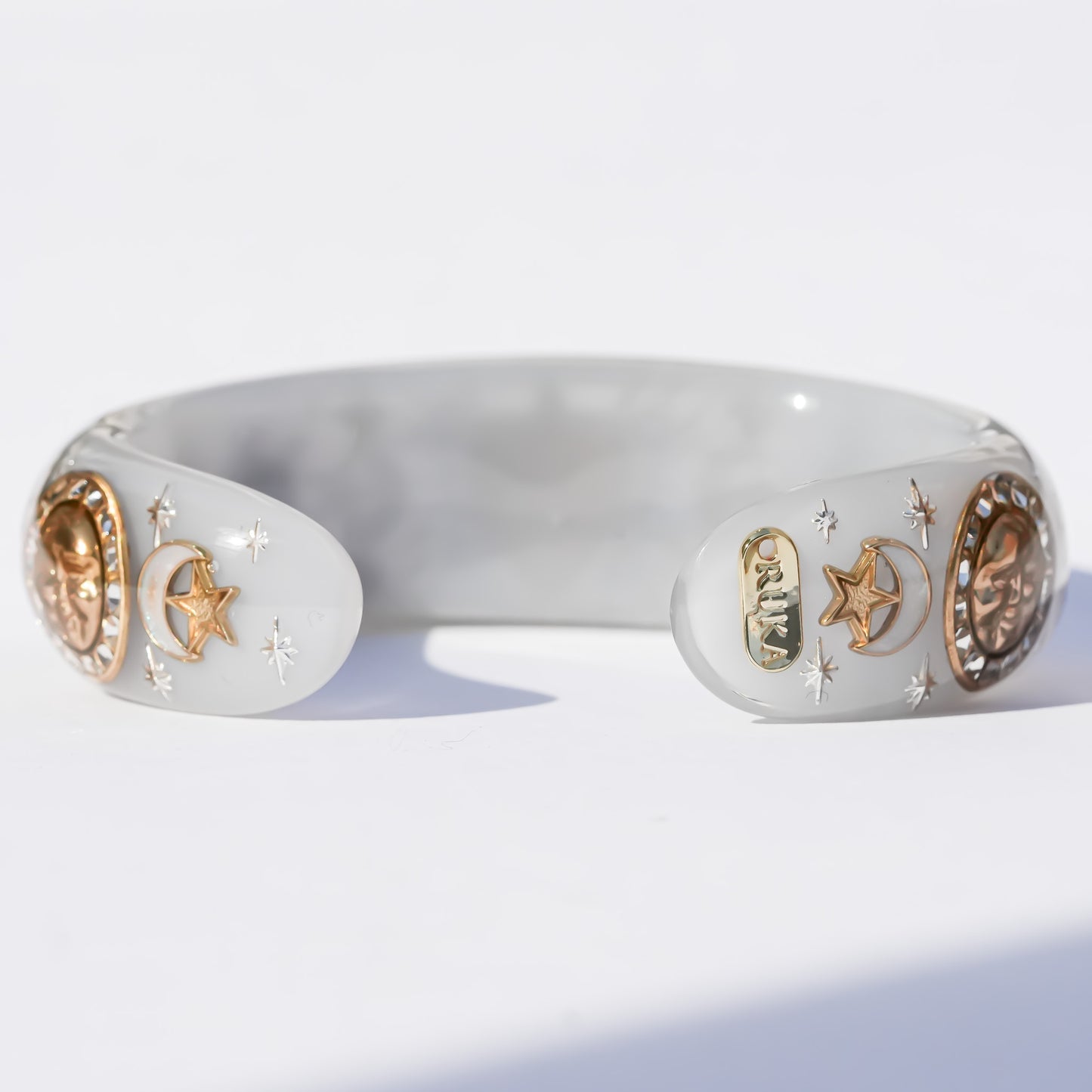 Sacred heart celestial bracelet - smoky white