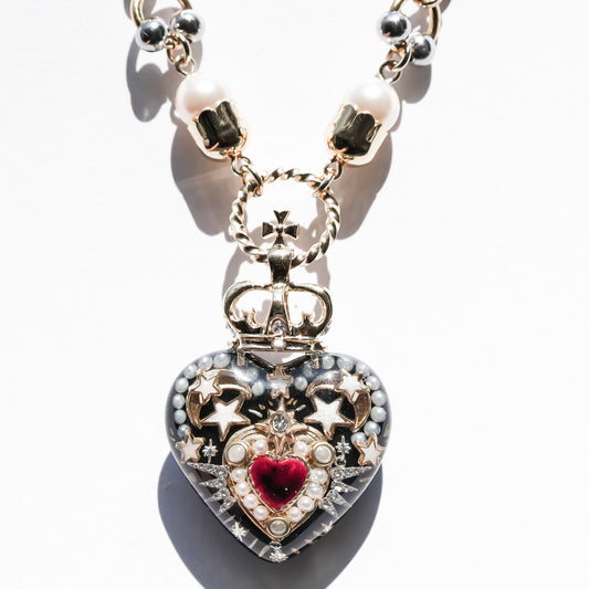 LOVE NECKLACE / HEART / BLACK