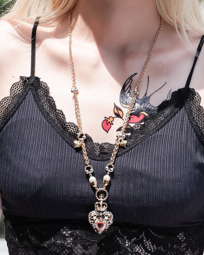 LOVE NECKLACE / HEART / BLACK