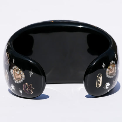 Sacred heart eye bracelet - Black×Red / Statement