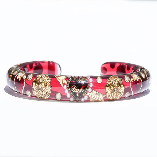 LOVE BRACELET / ARROW HEART / LION / RED