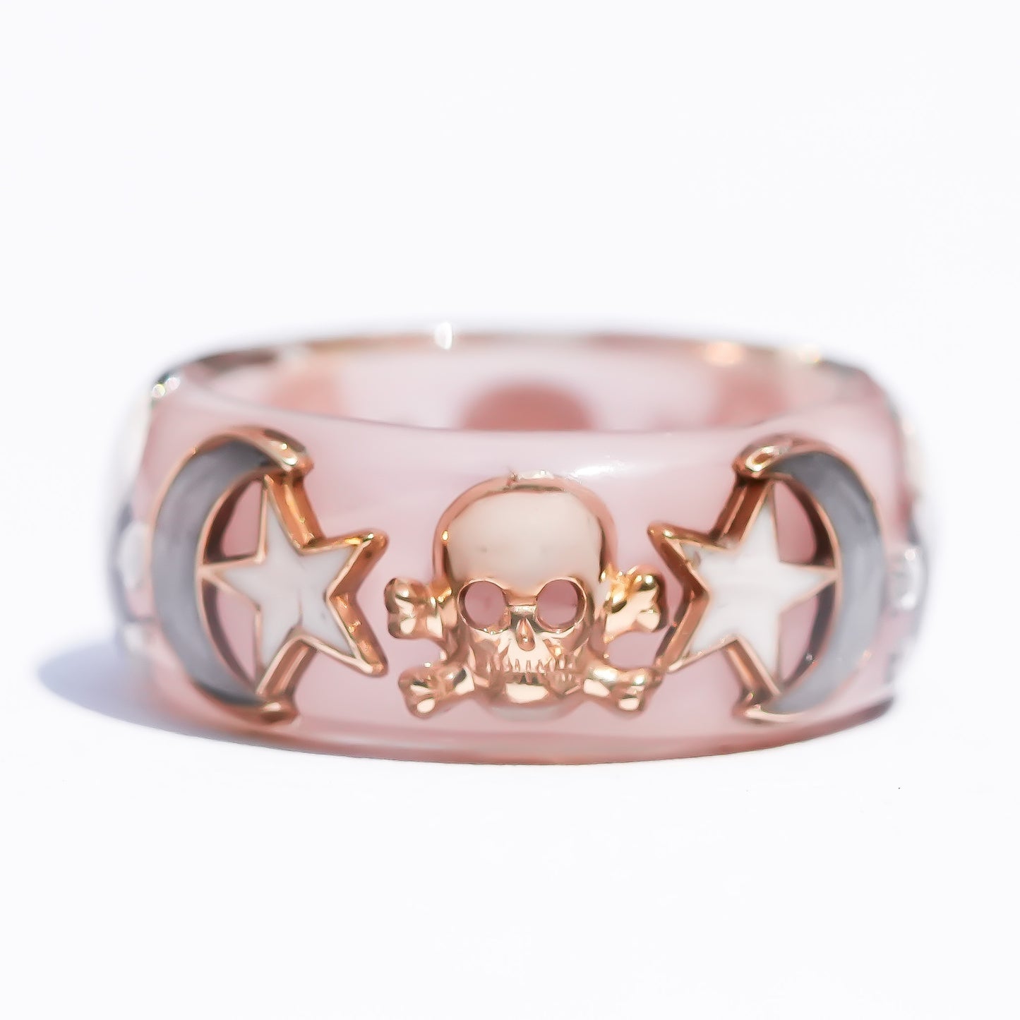 MEMENTO MORI RING / MOON STAR / SMOKY PINK /#12