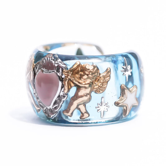 ANGEL EARCUFF / HEART / BLUE