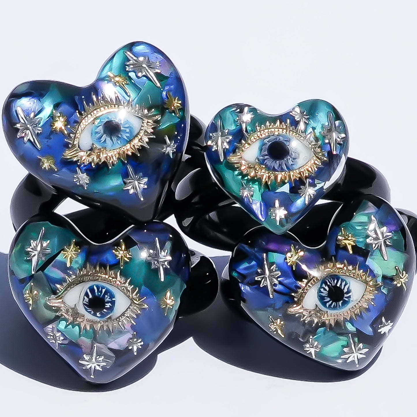 Sacred heart eye ring - blue / #11 #14 #15