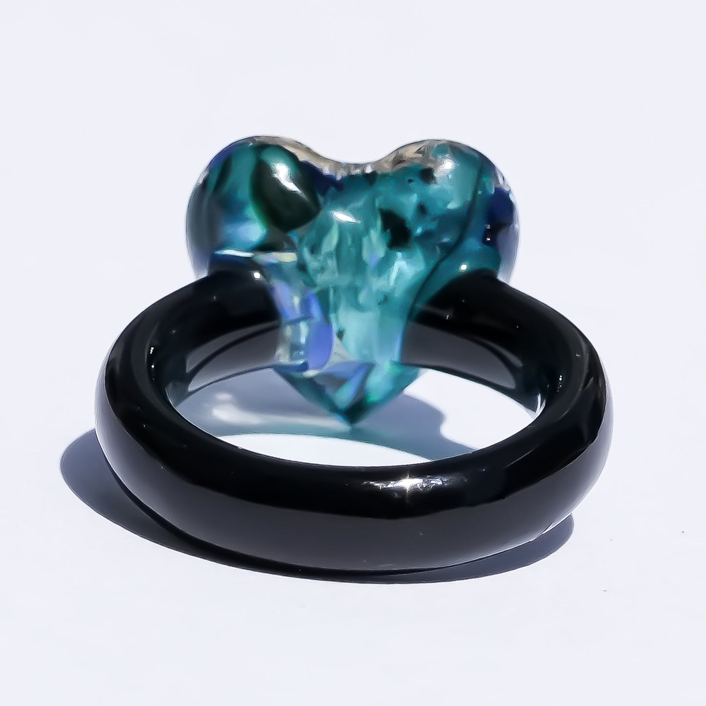 Sacred heart eye small ring - blue / #13