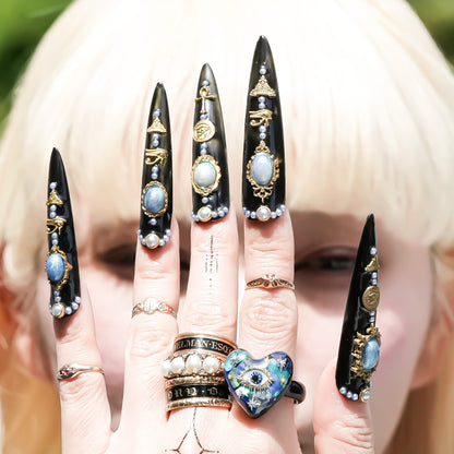 Sacred heart eye ring - blue / #11 #14 #15