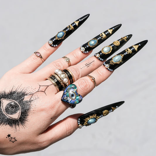 Sacred heart eye ring - blue / #11 #14 #15