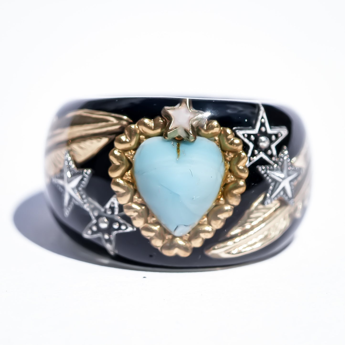 LOVE RING / HEART / WING / TURQUOISE / BLACK / #11