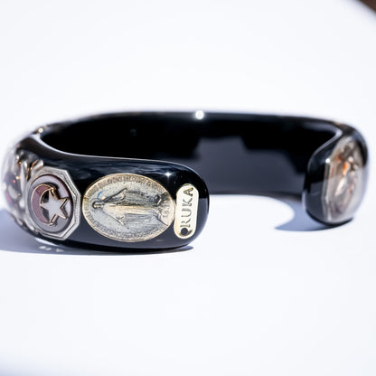 LOVE BRACELET / RED HEART / BLACK / GOLD