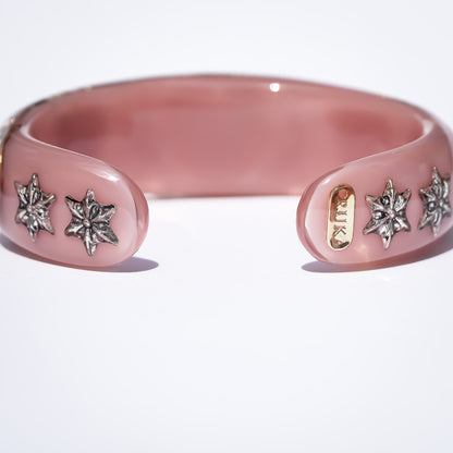 LOVE BRACELET / EYE / WHITE HEART / SMOKY PINK
