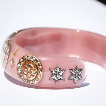 LOVE BRACELET / EYE / WHITE HEART / SMOKY PINK