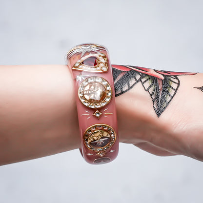 LOVE BRACELET / RED HEART / SMOKY PINK