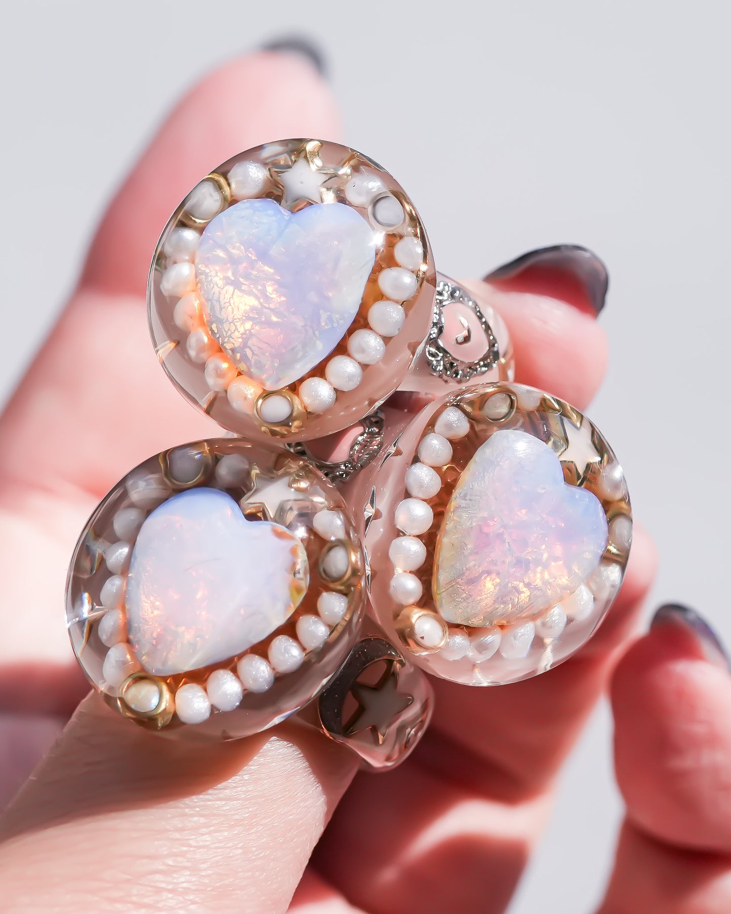 Pink Opal Moonlight Ring / #10 #13
