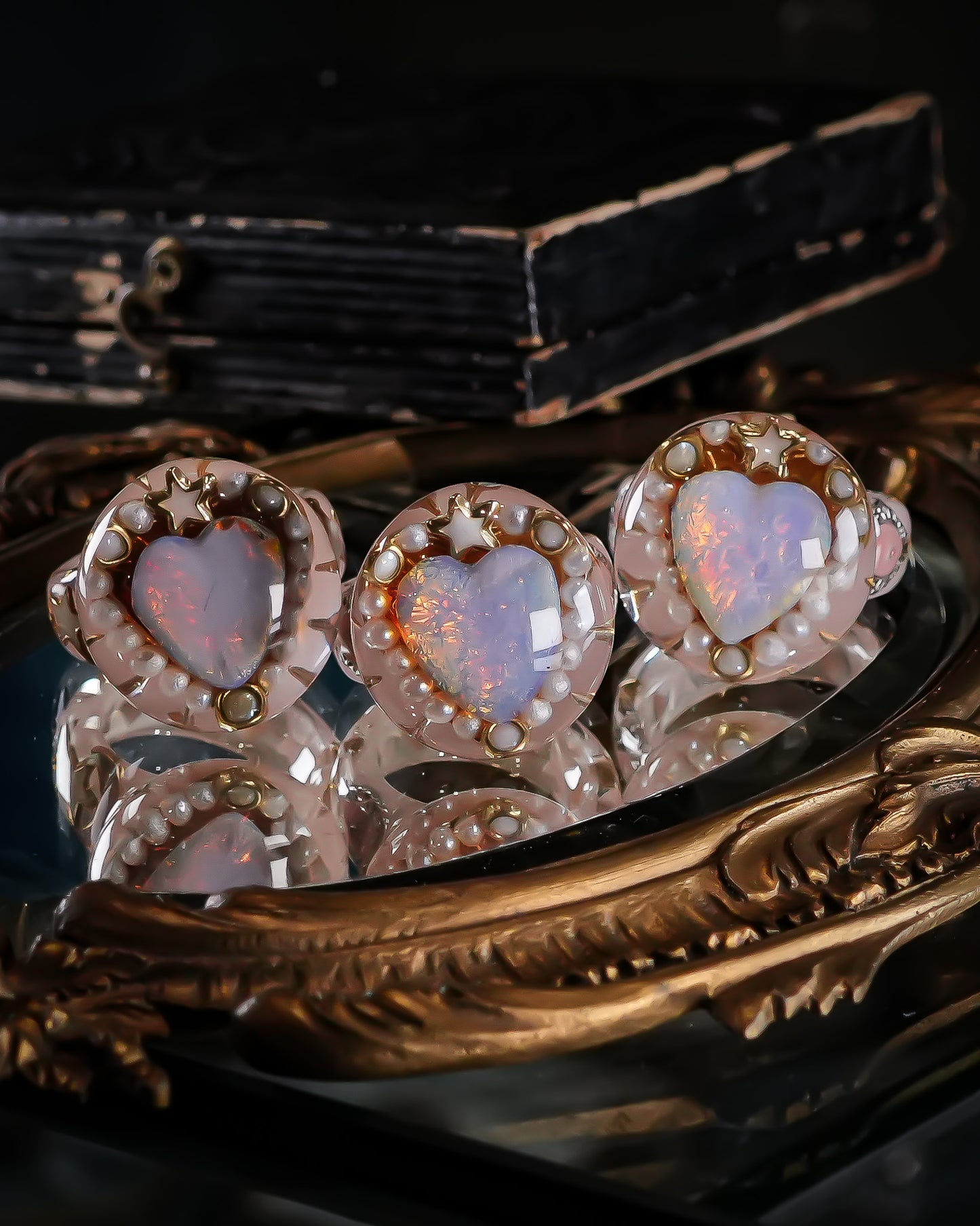 Pink Opal Moonlight Ring / #10 #13