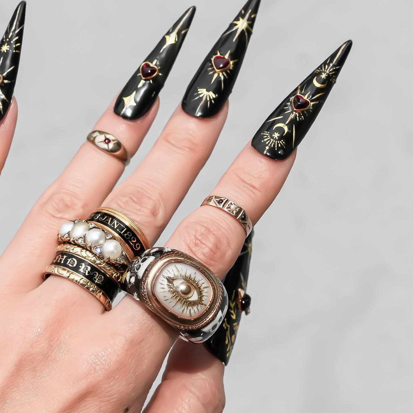 The Eye of Destiny Ring / BLACK / #13