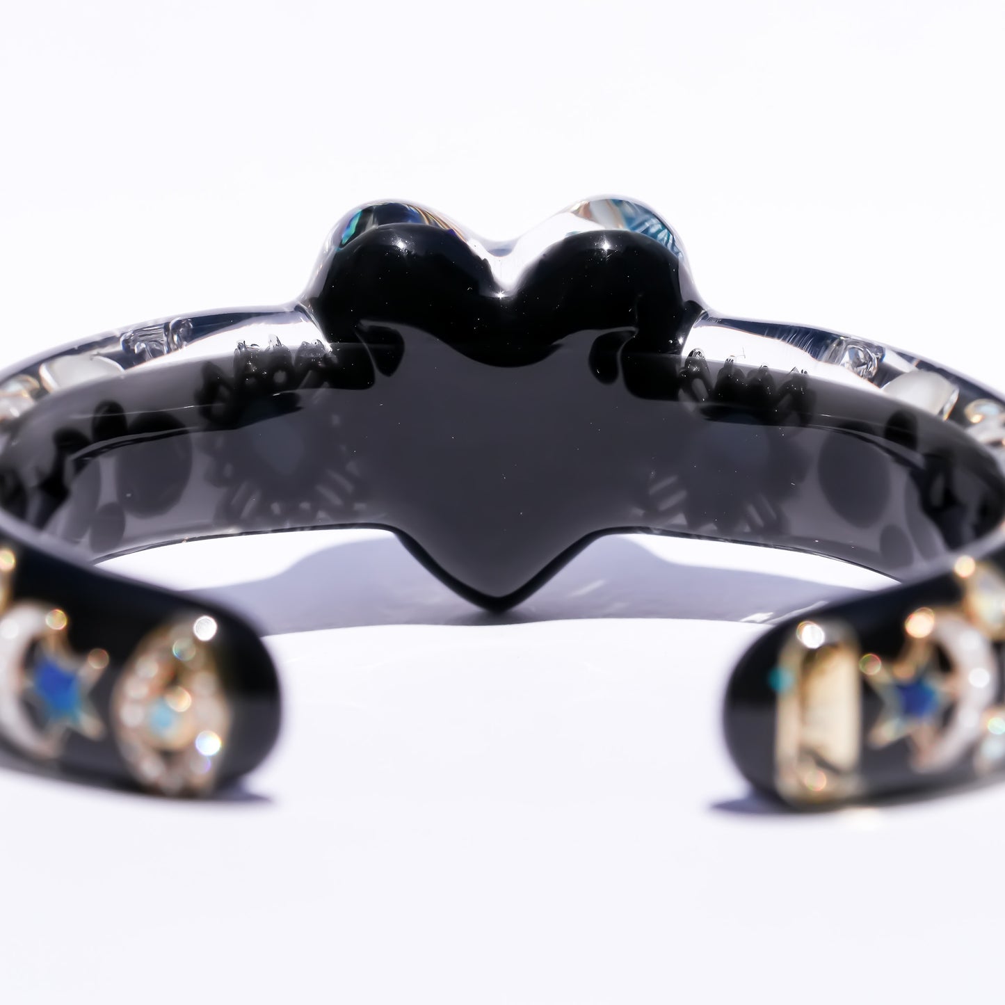 Mystic heart eye Bracelet -Black × Blue green