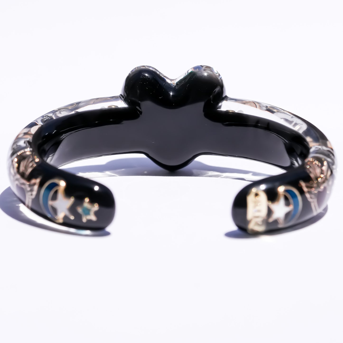 Mystic heart eye Bracelet -Black × Blue green × white